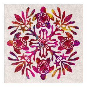 Hawaiian Quilt Honu ( sea turtle ) Acrylic Print