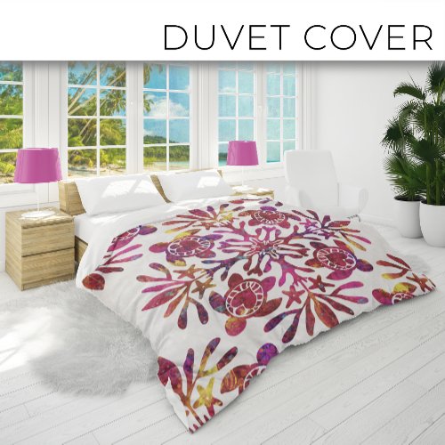 Hawaiian Quilt Honu  sea turtle  Duvet Cover