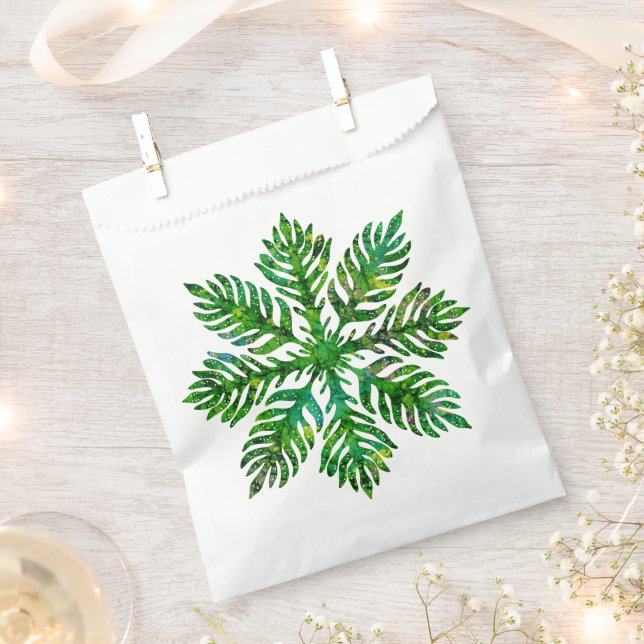 Hawaiian quilt Lauae fern  paper Favor Bag (Clipped)