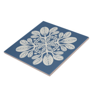 Hawaiian Quilt Naupaka Ceramic Tile