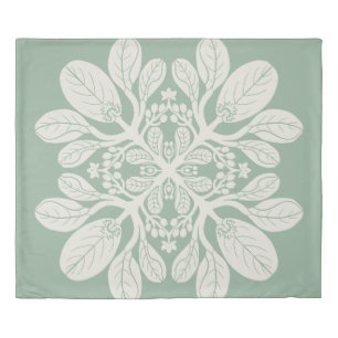 Hawaiian Quilt Naupaka in beige Duvet Cover