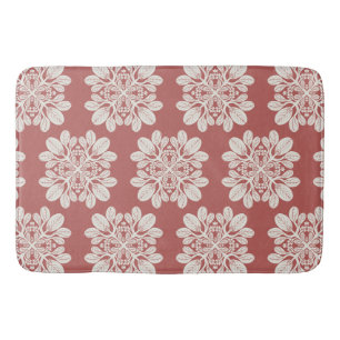 Hawaiian quilt naupaka motif bath mat