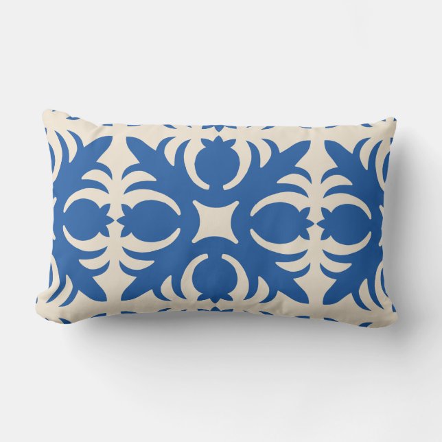 HAWAIIAN QUILT PILLOW- pineapple Lumbar Pillow (Front)