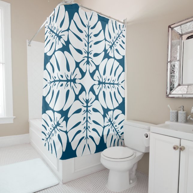 hawaiian quilt print Shower curtain (In Situ)