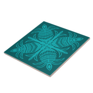 hawaiian quilt styled decorative ceramic tile