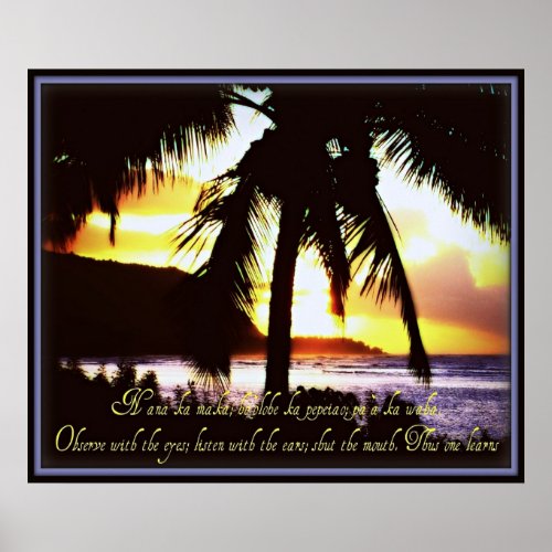 Hawaiian Quote Poster