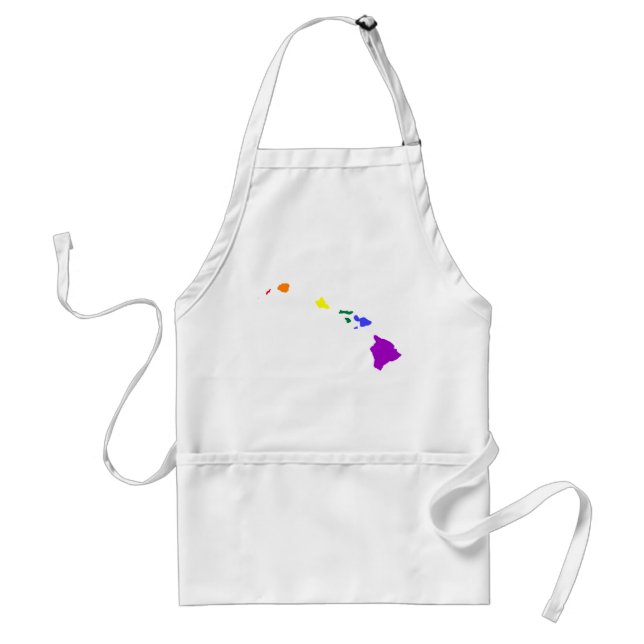 Hawaiian Rainbow Adult Apron (Front)