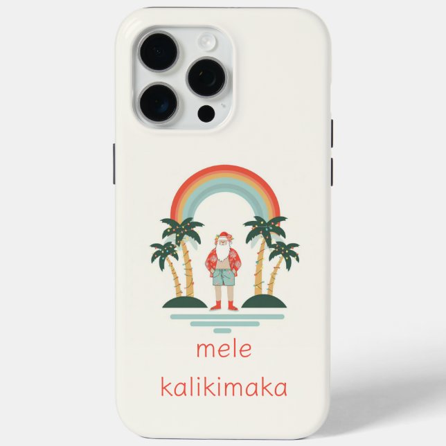 Hawaiian/Rainbow/Palms Santa Case-Mate iPhone Case (Back)