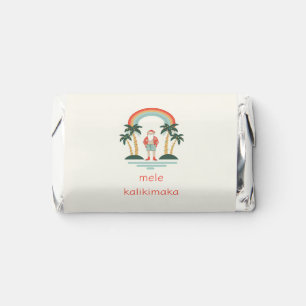 Hawaiian/Rainbow/Palms Santa Hershey's Miniatures