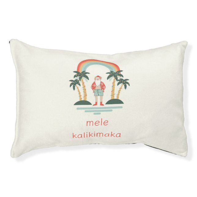 Hawaiian/Rainbow/Palms Santa Pet Bed (Front)