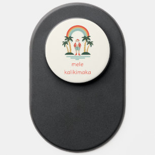 Hawaiian/Rainbow/Palms Santa PopSocket