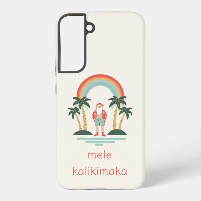 Hawaiian/Rainbow/Palms Santa Samsung Galaxy Case (Back)