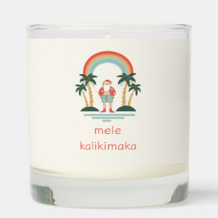 Hawaiian/Rainbow/Palms Santa Scented Candle