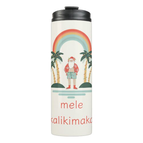 HawaiianRainbowPalms Santa Thermal Tumbler