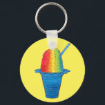 Hawaiian Rainbow Shave Ice Frozen Dessert Hawaii Keychain<br><div class="desc">Design features an original marker illustration of a traditional Hawaiian shave ice, with a rainbow of colors and a scoop of adzuki bean paste on the bottom. A popular dessert in Hawaii, ideal for any foodie who loves the islands and Hawaiian cuisine. This design is also available on other products....</div>