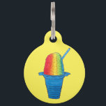 Hawaiian Rainbow Shave Ice Frozen Dessert Hawaii Pet ID Tag<br><div class="desc">Design features an original marker illustration of a traditional Hawaiian shave ice, with a rainbow of colors and a scoop of adzuki bean paste on the bottom. A popular dessert in Hawaii, ideal for any foodie who loves the islands and Hawaiian cuisine. This design is also available on other products....</div>