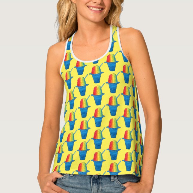 Hawaiian Rainbow Shave Ice Frozen Dessert Hawaii Tank Top (Front)