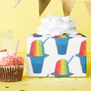 Hawaiian Rainbow Shave Ice Frozen Dessert Hawaii Wrapping Paper