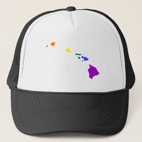 Hawaiian Rainbow Trucker Hat