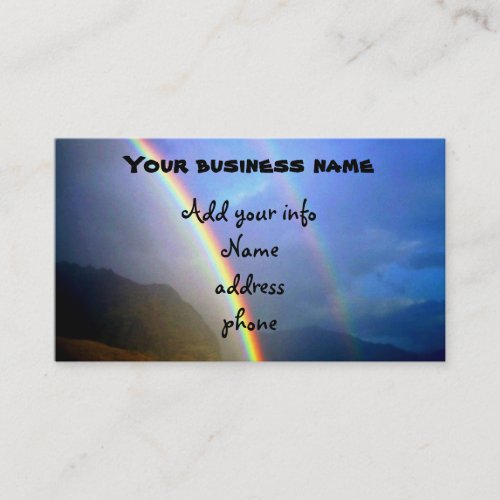 Hawaiian raindow Business Card