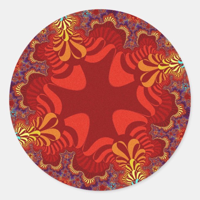 Hawaiian Red Cross Classic Round Sticker (Front)