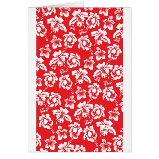 Hawaiian Red Flowers Cards (Front)