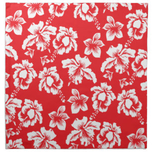 Hawaiian Red Flowers Napkin