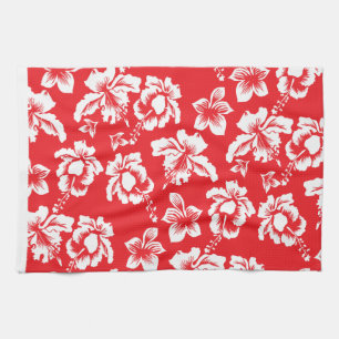 Hawaiian Red Flowers Towel
