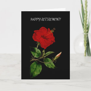 Hawaiian Red Hibiscus Retirement Card