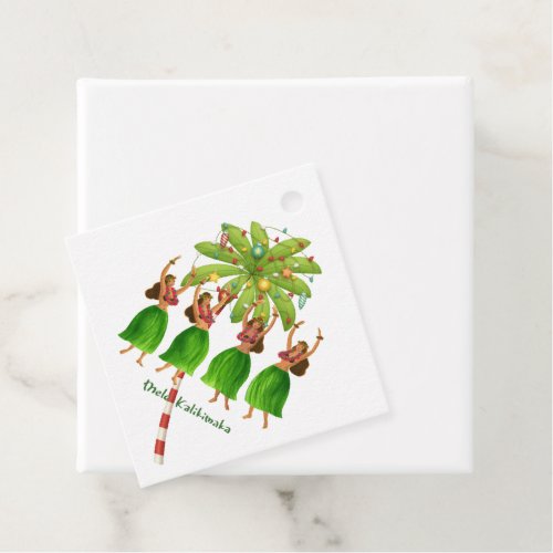 Hawaiian Retro Hula Dancer Gift Tag