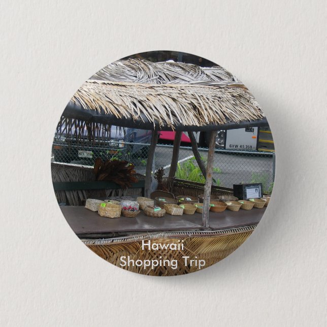 Hawaiian Roadside Shop Button (Front)
