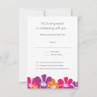 Hawaiian RSVP Cards with Envelopes
