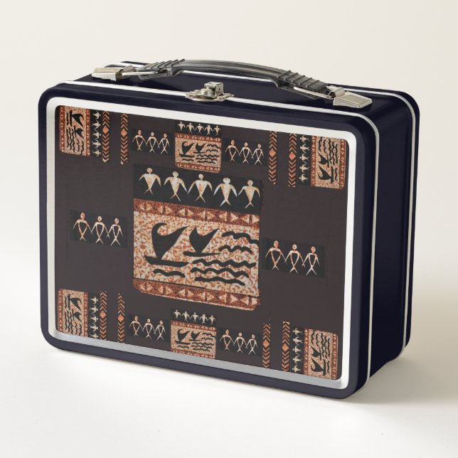 Hawaiian Sailing Canoe Retro Lunch Box (Front)
