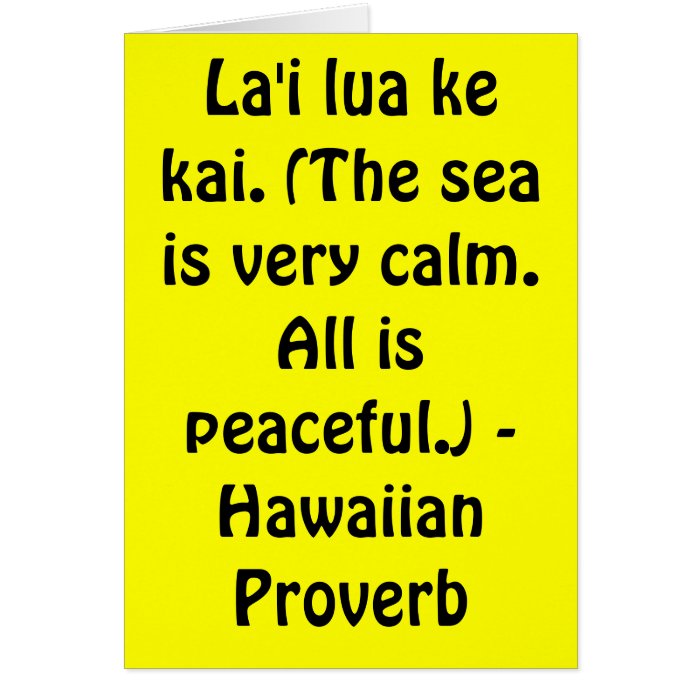 Hawaiian Sayings Greeting Cards