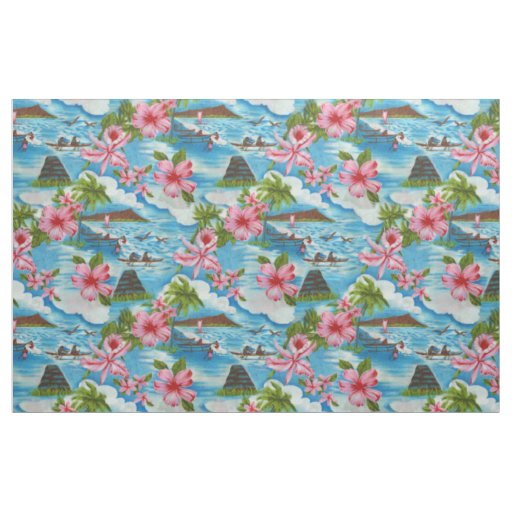Hawaiian Scene Fabric
