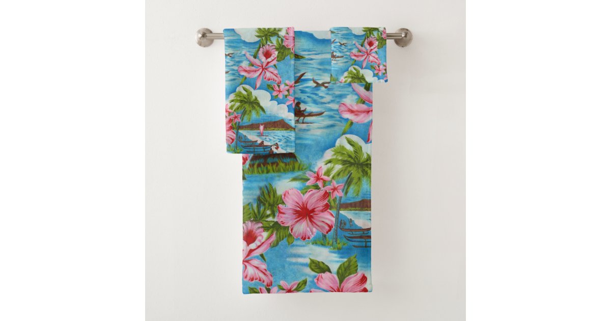 Hawaiian Scenes Bath Towel Set Zazzle