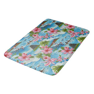 Hawaiian Scenes Bathroom Mat