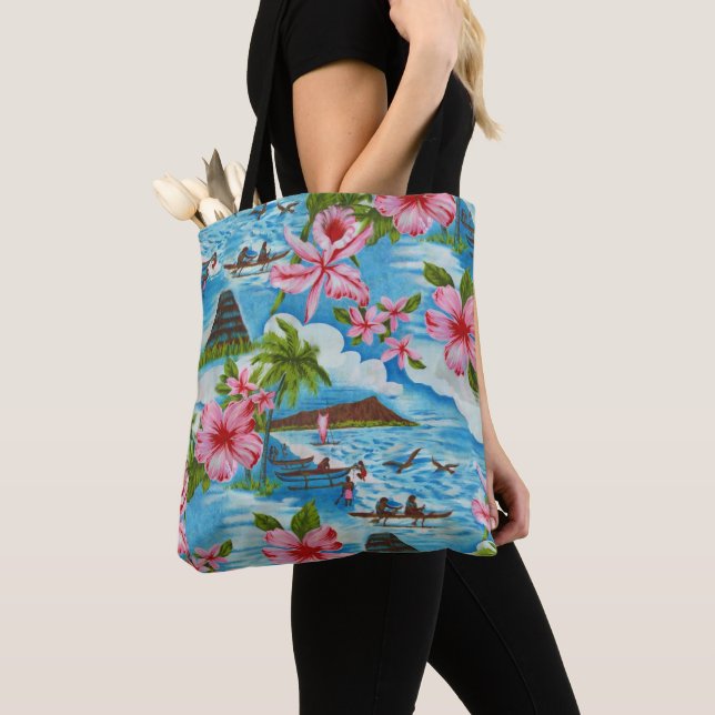 Hawaiian Scenes Tote Bag (Close Up)