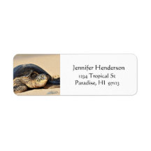 Hawaiian Sea Turtle Address Labels