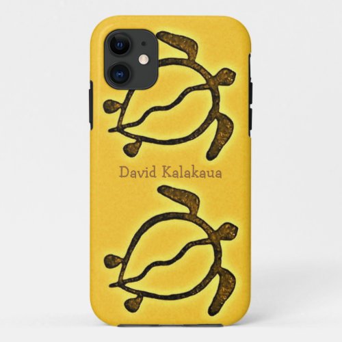 Hawaiian Sea Turtle  Golden Honu iPhone 11 Case