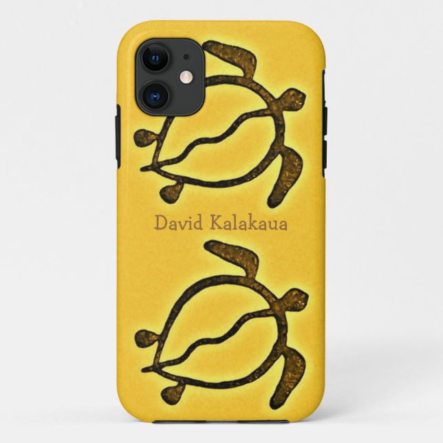 Hawaiian Sea Turtle  Golden Honu Case-Mate iPhone Case (Back)