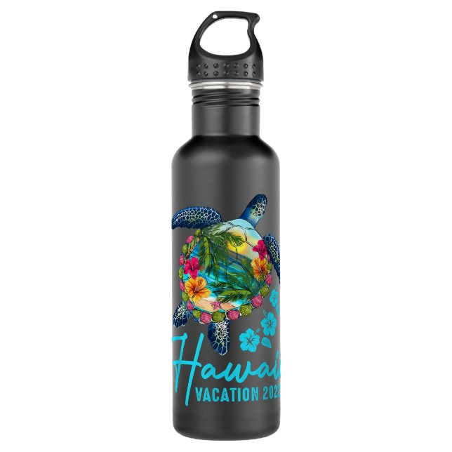 Hawaiian Sea Turtle Hawaii Matching Family Vacatio Stainless Steel Water Bottle (Front)