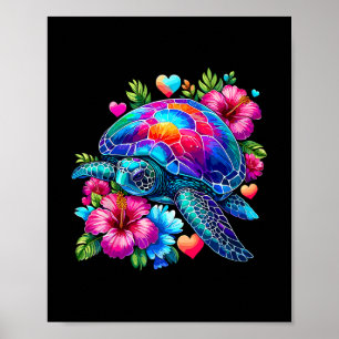 Hawaiian Sea Turtle Hawaii Vacation Beach Summer Poster