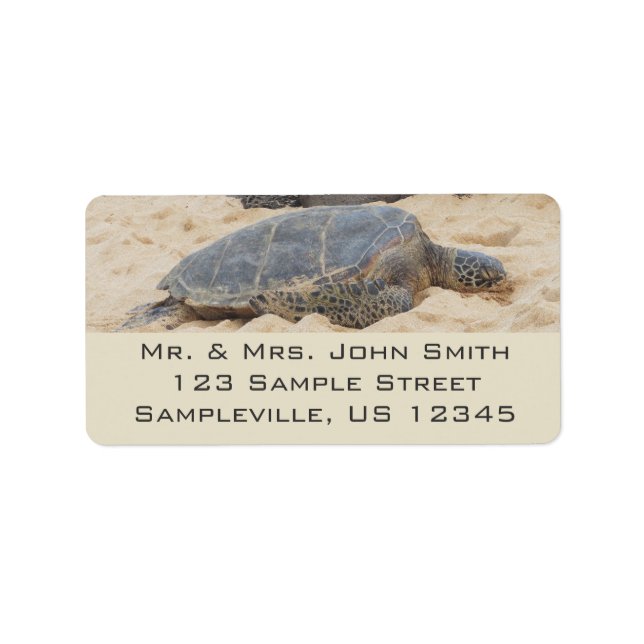 Hawaiian Sea Turtle Label (Front)