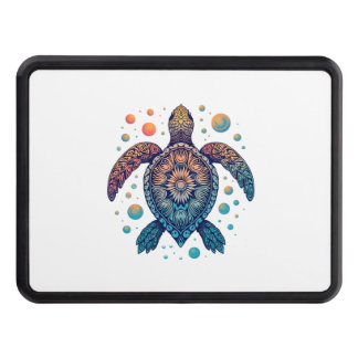Hawaiian Sea Turtle Tie-Dye Hawaii Vacation Beach Hitch Cover