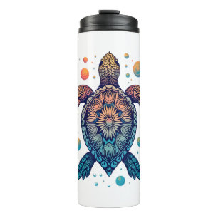 Hawaiian Sea Turtle Tie-Dye Hawaii Vacation Beach Thermal Tumbler