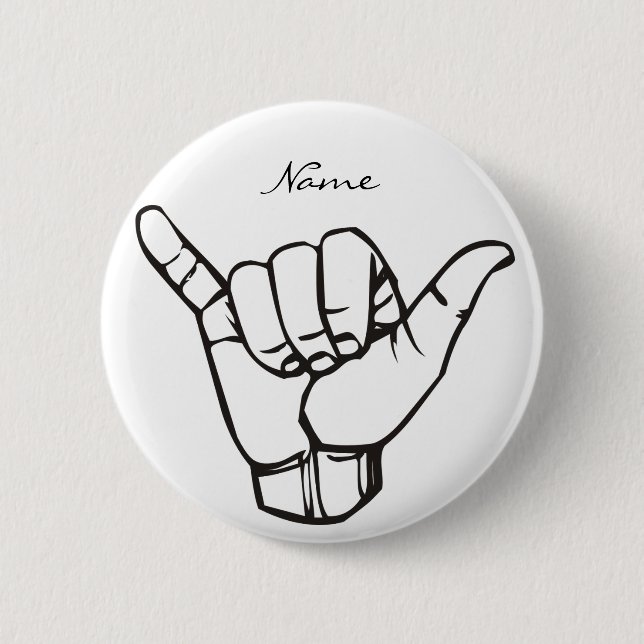 Hawaiian Shaka Brah Wave Thunder_Cove Button (Front)