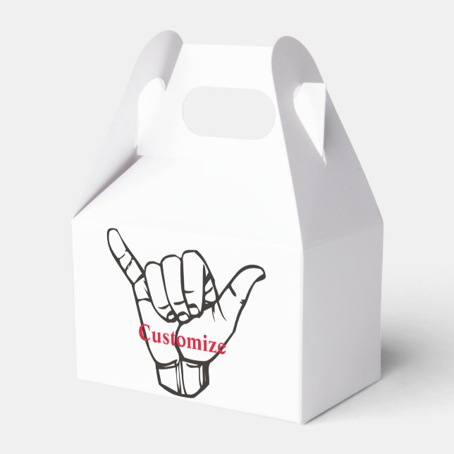 Hawaiian Shaka Brah Wave Thunder_Cove Favor Boxes (Front Side)