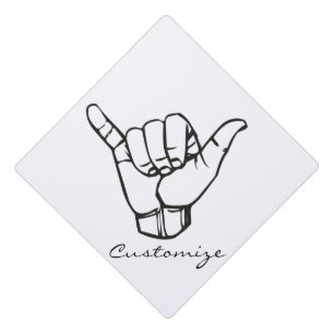 Hawaiian Shaka Brah Wave Thunder_Cove Graduation Cap Topper