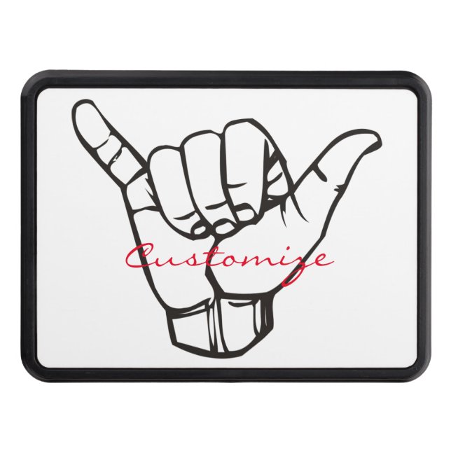 Hawaiian Shaka Brah Wave Thunder_Cove Hitch Cover (Front)